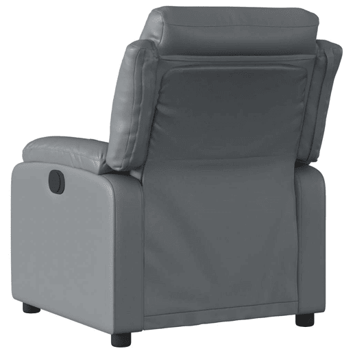 Poltrona reclinável - Poltrona relax couro artificial cinzento