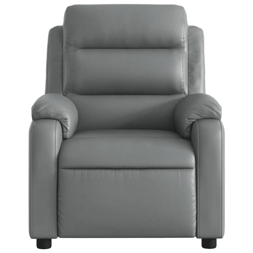 Poltrona reclinável - Poltrona relax couro artificial cinzento