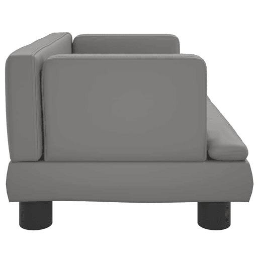 Sofá infantil, Sofá para criança 60x40x30 cm couro artificial cinzento Sofá infantil, Sofá para criança 60x40x30 cm couro artificial cinzento