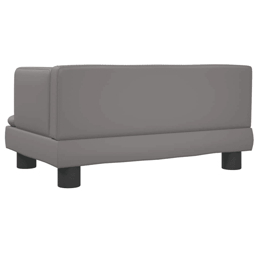 Sofá infantil, Sofá para criança 60x40x30 cm couro artificial cinzento Sofá infantil, Sofá para criança 60x40x30 cm couro artificial cinzento