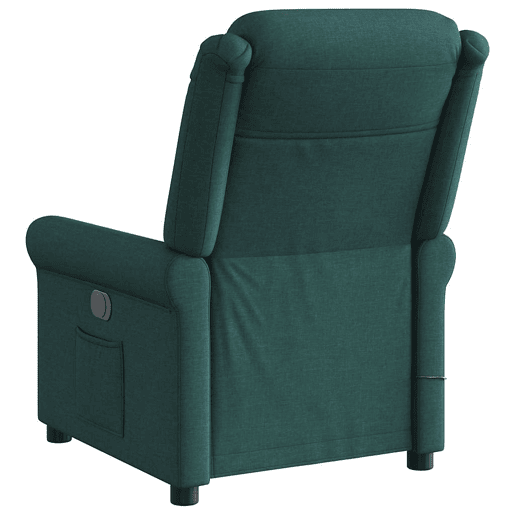 Poltrona de massagens reclinável - Poltrona relax tecido verde-escuro