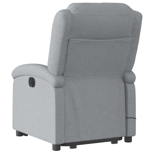 Poltrona elétrica reclinável massagens - Poltrona relax tecido cinzento-claro