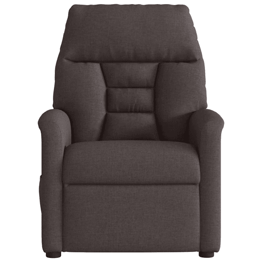Poltrona de massagens reclinável - Poltrona relax tecido castanho-escuro