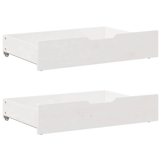 Sofá-cama, Sofá conversível c gavetas 90x200cm madeira de pinho maciça branco