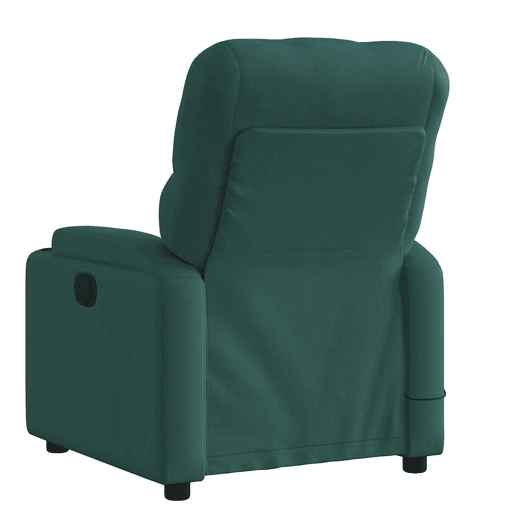 Poltrona de massagens reclinável - Poltrona relax tecido verde-escuro