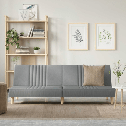 Sofá-cama, Sofá conversível tecido cinzento-claro Sofá-cama, Sofá conversível tecido cinzento-claro