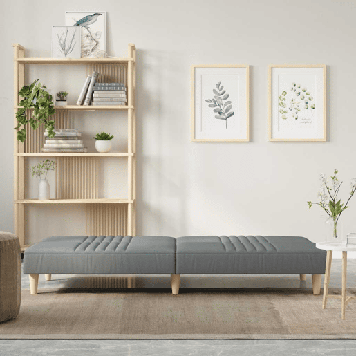 Sofá-cama, Sofá conversível tecido cinzento-claro Sofá-cama, Sofá conversível tecido cinzento-claro