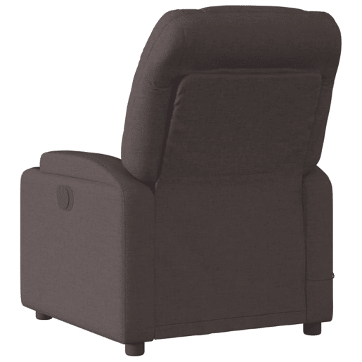 Poltrona de massagens reclinável - Poltrona relax tecido castanho-escuro