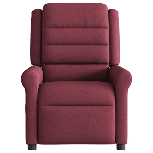 Poltrona reclinável de massagens - Poltrona relax elétrica tecido vermelho tinto
