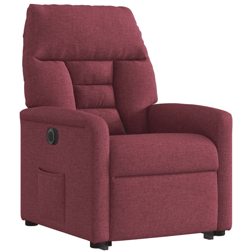 Poltrona reclinável - Poltrona relax elétrica tecido vermelho-tinto Poltrona reclinável - Poltrona relax elétrica tecido vermelho-tinto