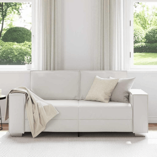 Sofá 3 lugares, Sofá fixo Branco 180 x 78 x 84 cm tecido