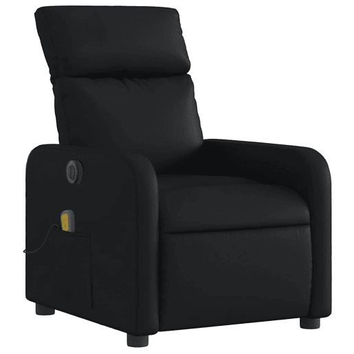 Poltrona massagens reclinável - Poltrona relax elétrica couro artificial preto