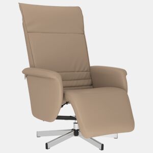 Cadeira reclinável - Poltrona relax com apoio de pés couro artificial cappuccino