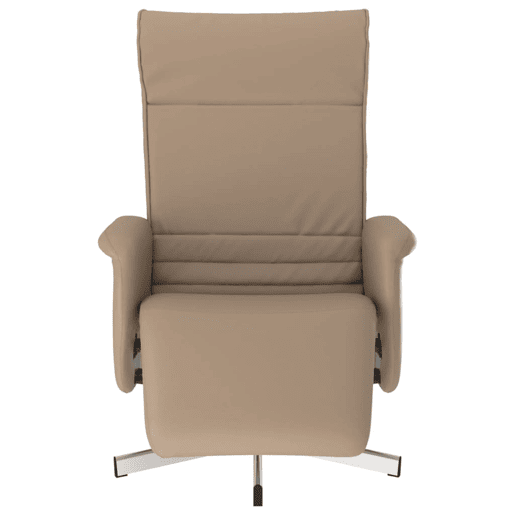 Cadeira reclinável - Poltrona relax com apoio de pés couro artificial cappuccino