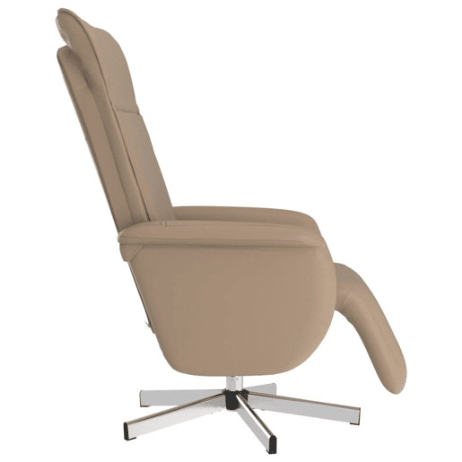Cadeira reclinável - Poltrona relax com apoio de pés couro artificial cappuccino