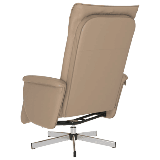 Cadeira reclinável - Poltrona relax com apoio de pés couro artificial cappuccino