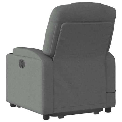 Poltrona elétrica elevatória massagens - Poltrona relax tecido cinzento-escuro