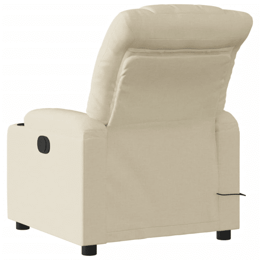 Poltrona de massagens reclinável - Poltrona relax tecido cor creme