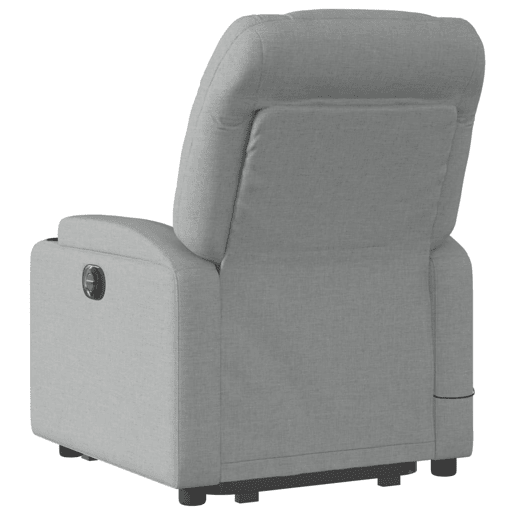 Poltrona elétrica reclinável massagens - Poltrona relax tecido cinzento-claro