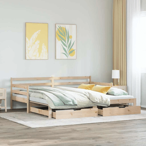 Sofá-cama, Sofá conversível com gavetão e gavetas sem colchão 90x200 cm