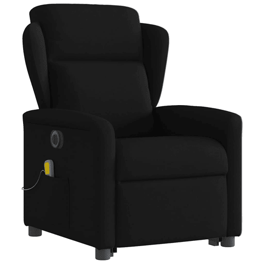 Poltrona elétrica elevatória massagens - Poltrona relax tecido preto