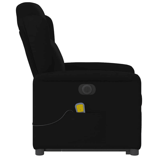 Poltrona elétrica elevatória massagens - Poltrona relax tecido preto