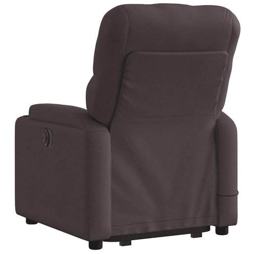 Poltrona elétrica massagens - Poltrona relax tecido castanho-escuro Poltrona elétrica massagens - Poltrona relax tecido castanho-escuro