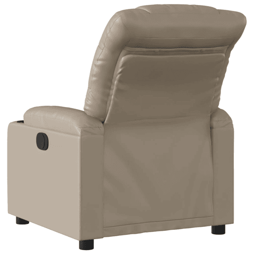 Poltrona reclinável - Poltrona relax couro artificial cor cappuccino
