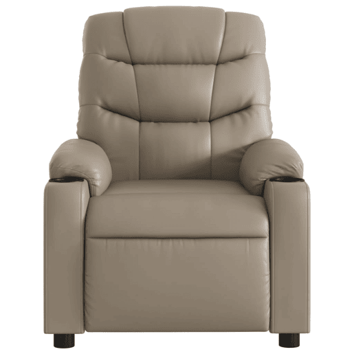 Poltrona reclinável - Poltrona relax couro artificial cor cappuccino