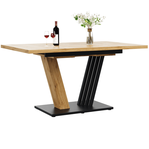 Mesa extensÃvel 120160 x 80 x 76 cm - Mesa de cozinha e sala com pernas em forma de asa - Cor madeira Mesa extensÃvel 120160 x 80 x 76 cm - Mesa de cozinha e sala com pernas em forma de asa - Cor madeira