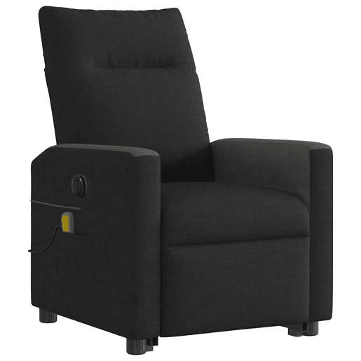 Poltrona elétrica elevatória massagens - Poltrona relax tecido preto