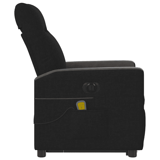 Poltrona elétrica elevatória massagens - Poltrona relax tecido preto