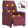 Poltrona reclinável de massagens - Poltrona relax elétrica tecido vermelho tinto