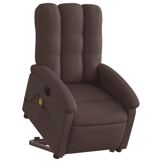 Poltrona elétrica massagens - Poltrona relax tecido castanho-escuro