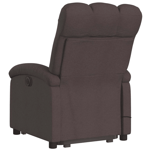 Poltrona elétrica massagens - Poltrona relax tecido castanho-escuro