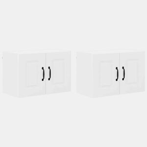 Lote de 2 Armários de cozinha suspendidos - Cozinha modular Colgantes Branco 60 x 31 x 40 cm