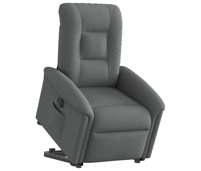 Sillón eléctrico reclinable elevable - sillón relax de tela gris oscuro