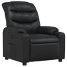 Poltrona reclinável - Poltrona relax couro artificial preto