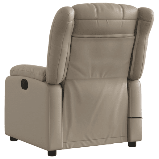 Poltrona de massagens reclinável - Poltrona relax couro artificial cappuccino