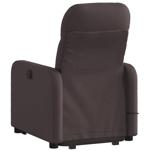 Poltrona elétrica massagens - Poltrona relax tecido castanho-escuro