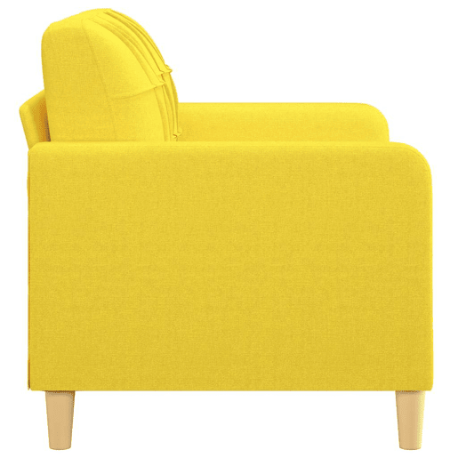 Sofá de 2 lugares - Sofá fixo 120 cm tecido amarelo-claro