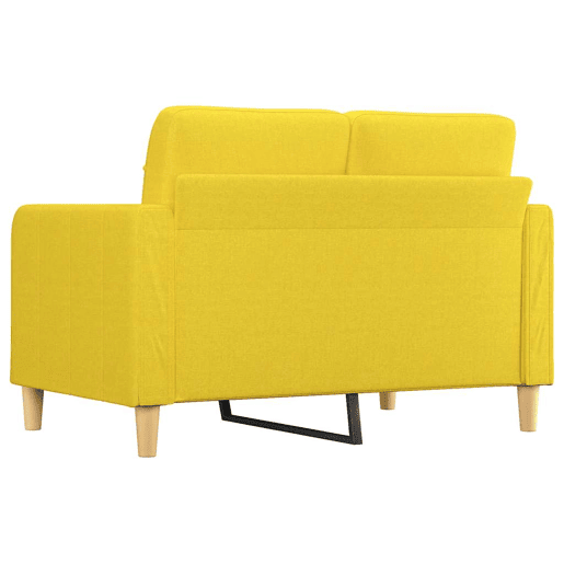 Sofá de 2 lugares - Sofá fixo 120 cm tecido amarelo-claro