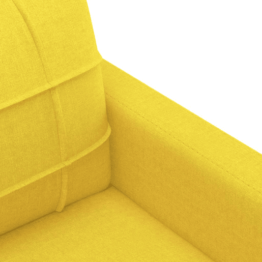 Sofá de 2 lugares - Sofá fixo 120 cm tecido amarelo-claro