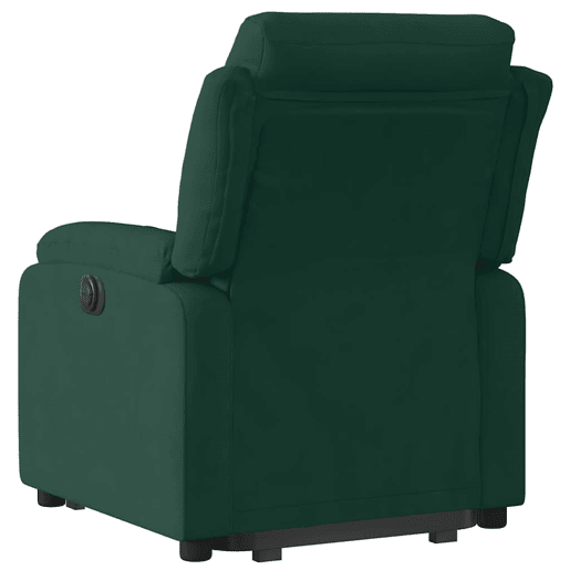 Poltrona reclinável - Poltrona relax elétrica veludo verde-escuro