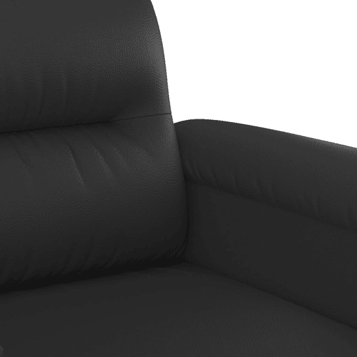 Sofá de 2 lugares - Sofá fixo 140 cm couro artificial preto