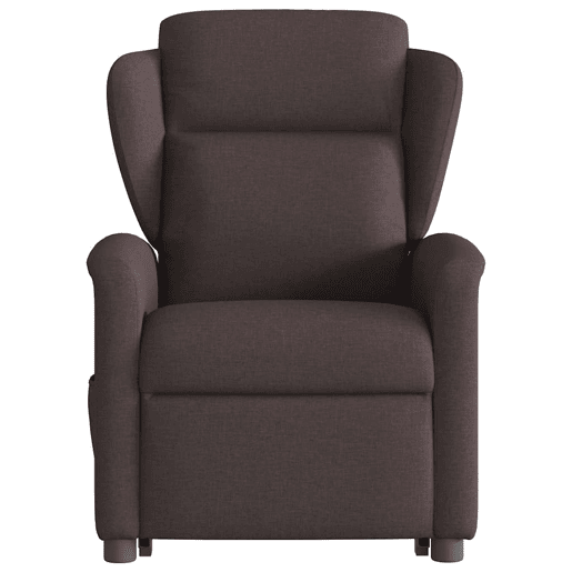 Poltrona elétrica massagens - Poltrona relax tecido castanho-escuro