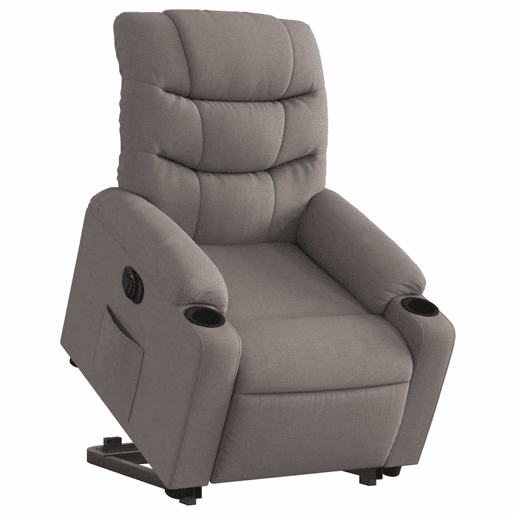Poltrona reclinável - Poltrona relax elétrica cinza-acastanhado