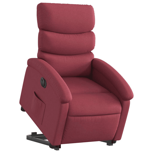 Poltrona reclinável - Poltrona relax elétrica tecido vermelho-tinto