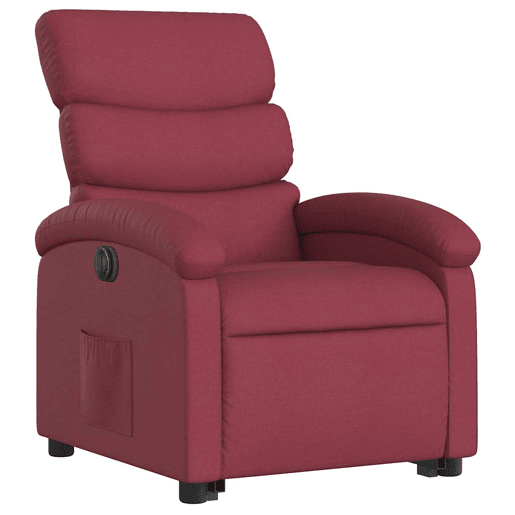 Poltrona reclinável - Poltrona relax elétrica tecido vermelho-tinto
