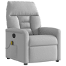 Cadeira de massagem reclinável - Poltrona relax tecido cinzento